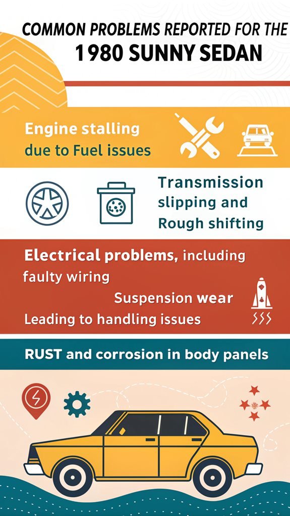 1980 sunny sedan issues