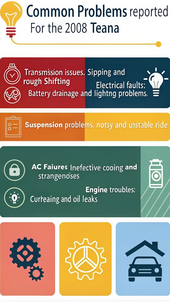 2008 teana common issues