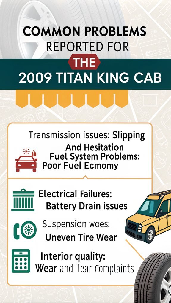 2009 titan king cab issues