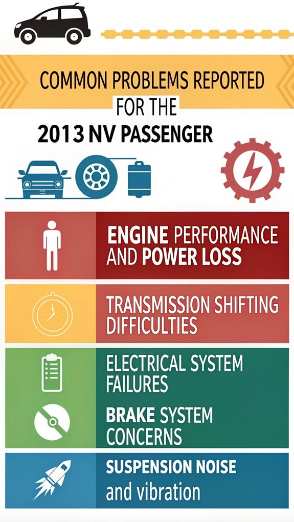 2013 nv passenger issues