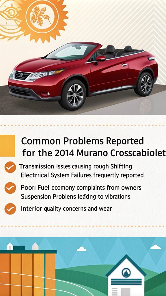 2014 murano crosscabriolet issues