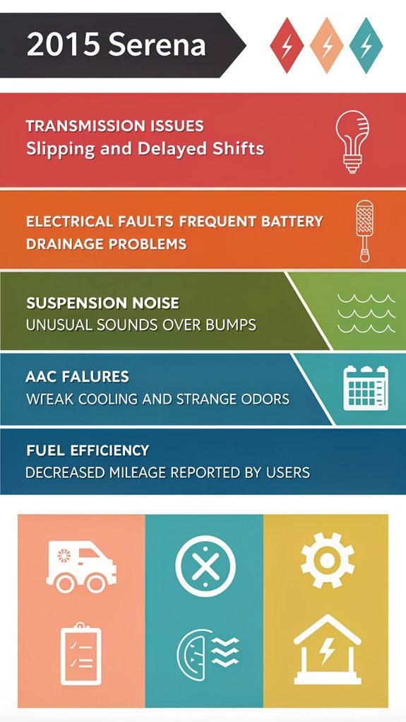 2015 serena common issues